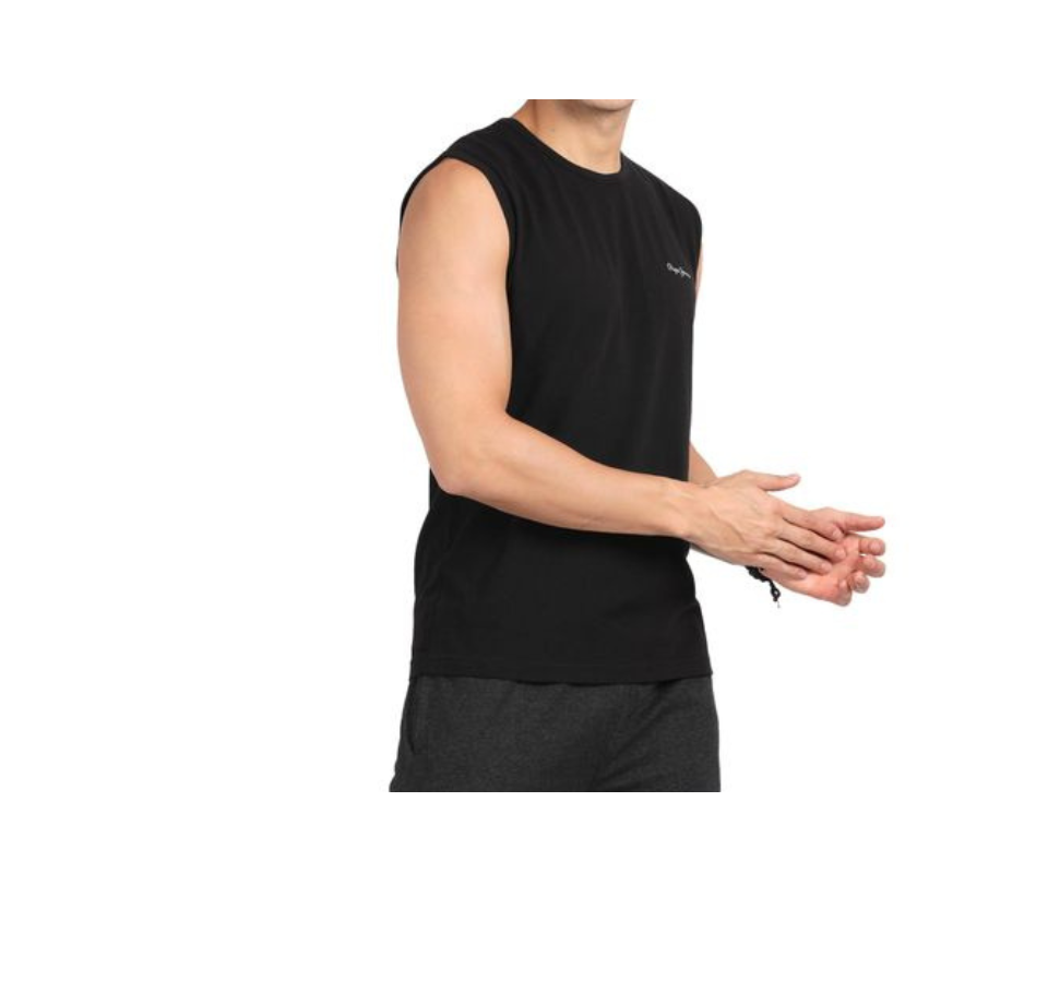 Pepe Jeans Men's Cotton Solid Tank Top