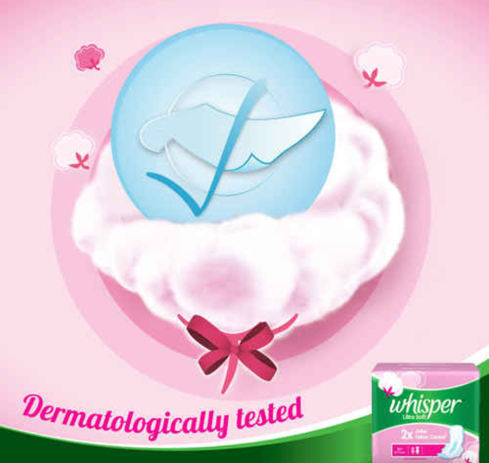 WHISPER ULTRA SOFT SANITARY PADS - XL WINGS (15 PADS)