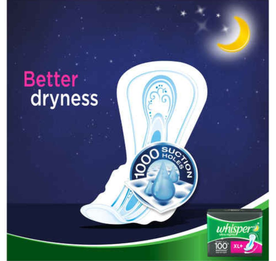 WHISPER BINDAZZZ NIGHTS XL (7 pads)