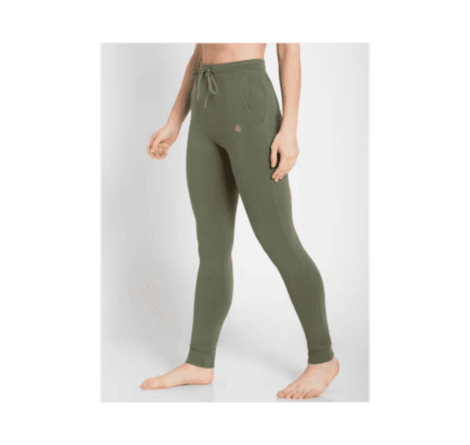 Jockey women's french Terry slim fit joggers with zipper pockets - Beetle M