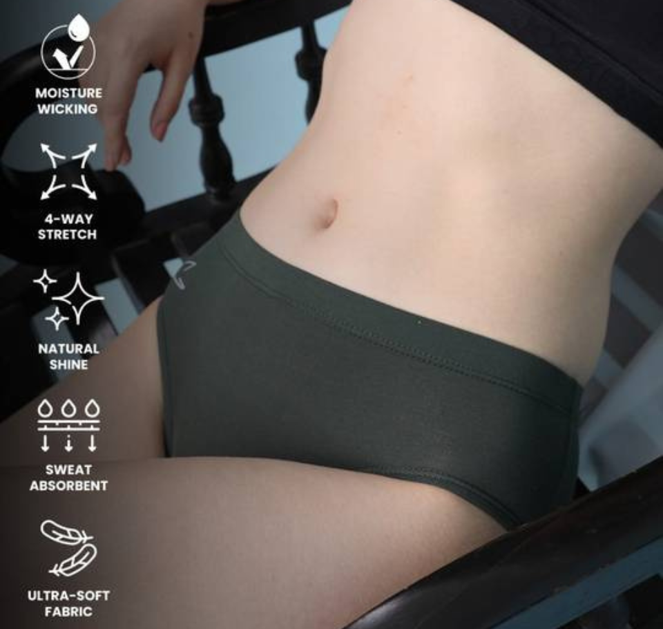Free culture  Women's Micromodal Hipster Briefs (Black, Green, Maroon)