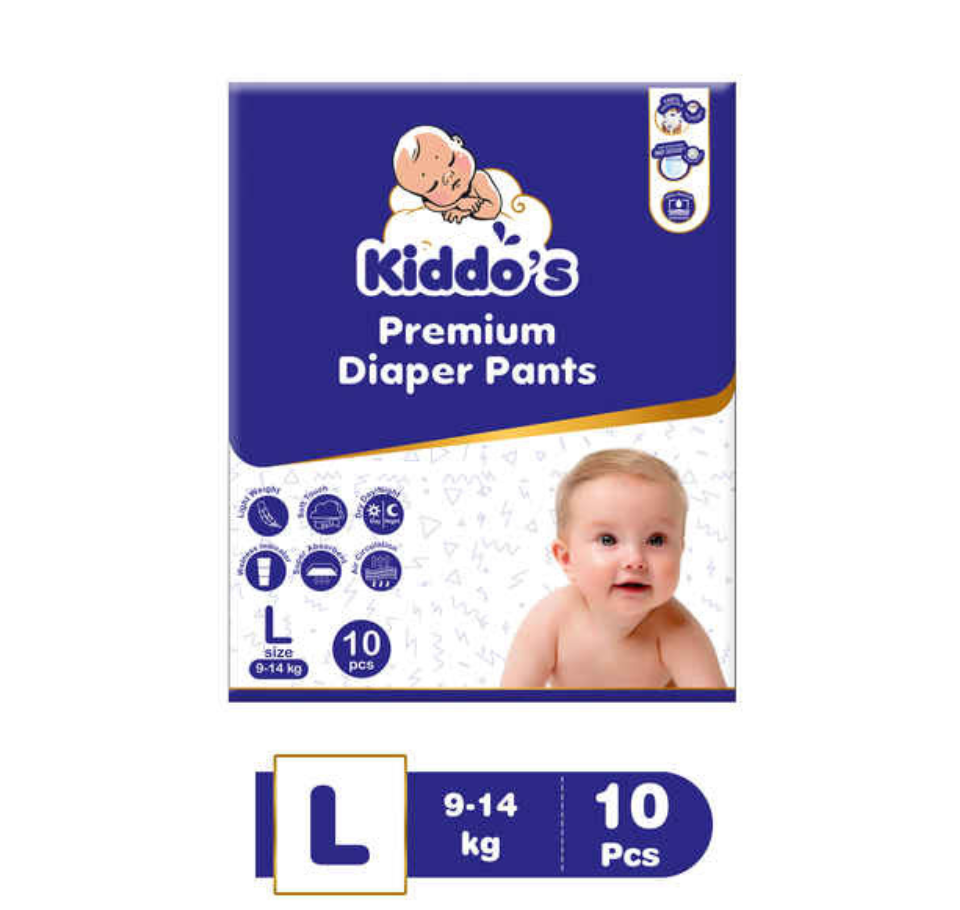 KIDDOS DIAPER PANTS 10 Pcs