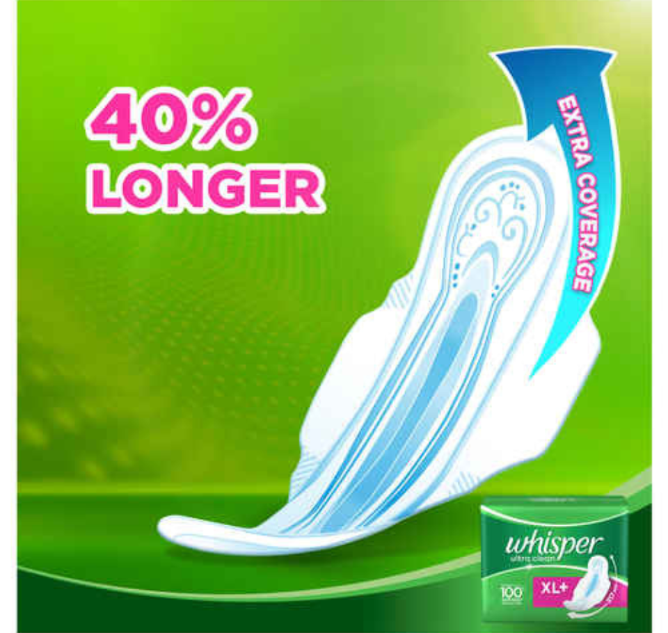 WHISPER ULTRA CLEAN XL + WINGS (15 pads )