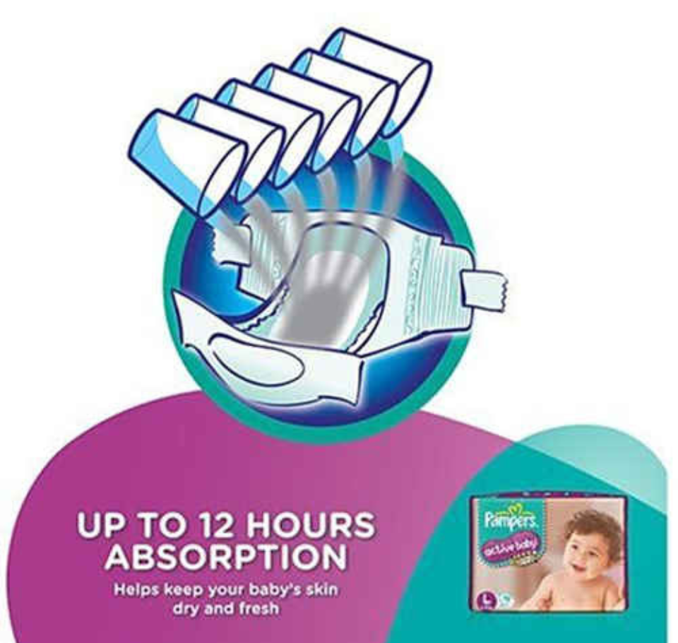 PAMPERS ACTIVE BABY L pack of 78