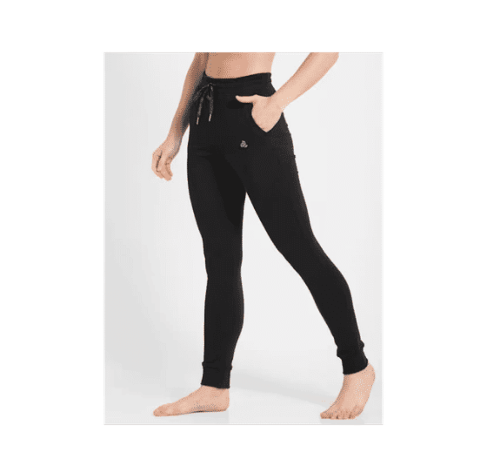 Jockey women's french Terry slim fit joggers with zipper pockets - black M