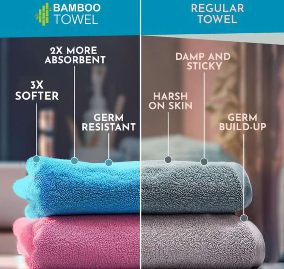 Helium bamboo hand towel (pack of 2)