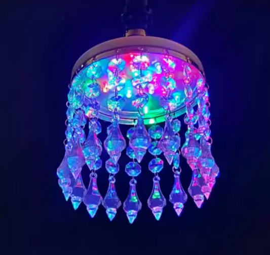 RGB Multi Color Crystal Chandelier Jhoomer Hanging Lamp Chandelier Ceiling Lamp