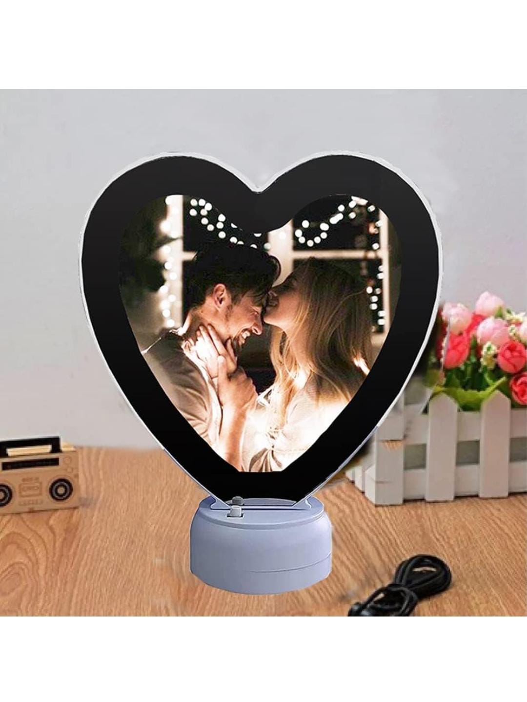 Magic photo mirror heart shape